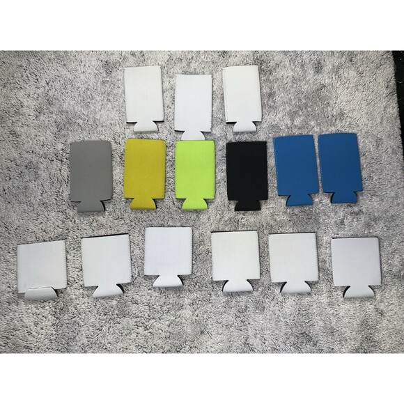 Can Koozie Blanks Variety Lot 40 Pieces Standard & Slim, 10oz 12oz Huggie Coozie - Picture 5 of 5